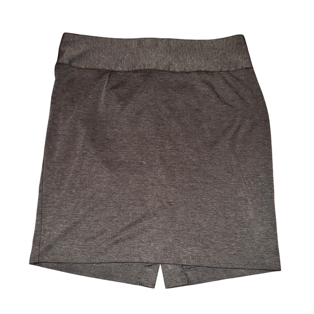 Lane Bryant Pencil Skirt Women's Size 18 Charcoal Gray Mid Rise Back Zip Career
